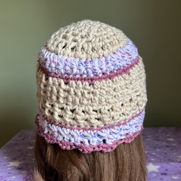 Crochet cotton hat medium new cute - Picture 4 of 9